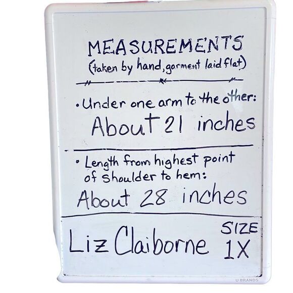 Liz Claiborne silk blend floral ruffle neck sleeveless blouse 1X - Picture 11 of 11